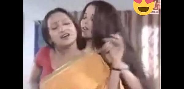  Indian Monalisha and Bhabhi Lesbian  sex